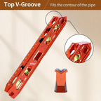 BETHEL 9 Inch Magnetic Torpedo Level with 4 Bubble Vials, V-Groove & Magnetic Rails, Orange Aluminum Alloy Construction
