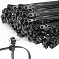 1000 PCS 12 inch Black Zip Ties with Screw Hole 70lbs Mountable head Cable Ties Straps Multipurpose Heavy Duty Nylon Cable Zip Ties with Screw Mounting Hole