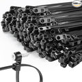 1000 PCS 10 inch Black Zip Ties with Screw Hole 70lbs Mountable head Cable Ties Straps Multipurpose Heavy Duty Nylon Cable Zip Ties with Screw Mounting Hole