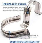 Nge 2.5inch Rigid Pipe Strap Clamp-Two Hole Strap-U Bracket Tube Clip-Stainless Steel Heavy Duty Pipe Fasten Holder-Secures Conduit,10Pcs(76mm)