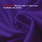 High Visibility Shirts Quick Dry Safety T Shirts with Reflective Strips and Pocket Short Sleeve Mesh Hi Vis Construction Work Class 2 Shirt for Men/Women Black Bottom Purple,Medium