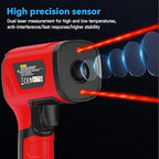 -40℉~2912℉ MESTEK Infrared Thermometer Temperature Gun,50:1 Dual Laser High Temp Thermometer with Thermocouple Probe, Non-Contact Industrial Pyrometer for Engine, Kiln, Forging, Industrial Use