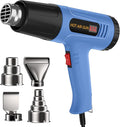 Heat Gun for Vinyl Wrap,Shrink Tubing,Paint,Epoxy Resin,Candle Making,Adjustable Temperature,Overload Protection Hot Air Gun Kit Nozzles(Side Temp Display + Stepless Temp Control)