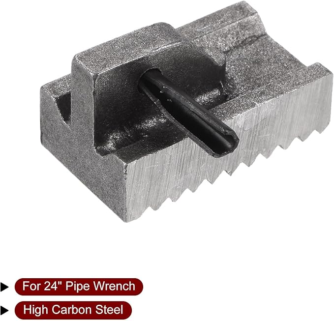 HARFINGTON 2pcs Pipe Wrench Heel Jaw 24-inch High Carbon Steel with Pin Assembly for Replacement Pipe Wrench Jaws