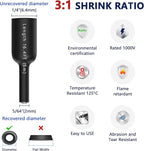 1/4inch Heat Shrink Tubing, 16.4 Ft 3:1 Heat Shrink Tube Dual Wall Adhesive Lined, Waterproof Marine Shrink Wrap Tubing, Electrical Industrial Automotive Sealing Heat Shrink Tubing for Wire Insulation