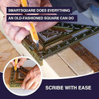 Commando 7.5" - Advanced Carpenter Square with Jig Block - Accurate Flatwork and Repetitive Markings (Fire)