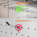 60Pcs Pegboard Hooks,2/4/6 inch Peg Board Hooks for Hanging.These Durable pegs fit 1/4" pegboard,Ideal peg Board Organizer Accessories for Tools,Kitchens,or Stores 1“ Hole Pitch