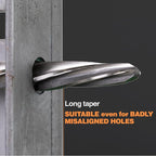 1" Bridge/Construction Reamer, M2 HSS Taper Chucking Reamer Drill Bit for Steel Alloy Aluminum Metal Wood Plastic, 1/2” Shank Chuck, Spiral Flutes, to Enlarge/Align Holes, 25mm