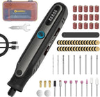 HARDELL Mini Cordless Rotary Tool 4V, 5-Speed Rotary Tool Kit with 129 Accessories, Polishing Kit for Engraving, Sanding, Drilling, Resin Molding, Small Wood Carving Tool or DIY Crafts
