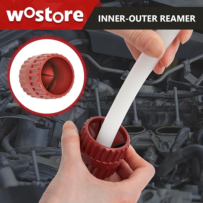 Wostore Tube Cutter Set Heavy Duty Pipe Cutter 3/16-2 Inch (5-50mm) O.D.tubing, Mini Tube Cutter 1/8 to 7/8 Inch (3-22mm), Deburring Tool For Copper, Aluminum, PVC Pipes