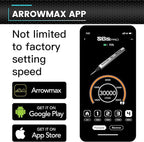 AM ARROWMAX Mini Engraving Pen with 42 Bits - Rotary Tool Smart Motion Control, OLED, Bluetooth, APP, Wireless Magnetic Charge, Engraving Pen for Metal, Wood, Glass and Plastic (SGS PRO) Black