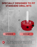 Saker PVC Pipe Reamer Kit, PVC Fitting Saver with 2inch Head, For SCH40, ABS Pipe,CPVC Perfect for Plumbing Repairs, Fits Standard 1/2" Drill