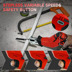 Cordless Reciprocating Saw for Milwaukee M18B Battery, Brushless Sawzall Tool-Free Blade Change with 4 Saw Blade,0-3000 SPM Variable Speed for Wood/Metal/PVC Cutting