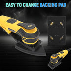 350W 3A Electric Delta Random Orbital Sander Mouse Sander with Pluggable Wire, Sanders for Woodworking, Primary Wood and Panel Processing,3MM