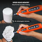 HARDELL Engraving Pen, Cordless Rechargeable Engraver Pen,5 Speed Engraver Tool For Metal, Wood, Plastic And Glass, Engrave 50+ Surfaces with 6 Carving Bit, 3 polishing bit, 20 Sandpaper, 4 Stencils