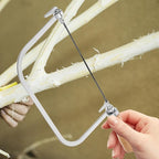 1 Set Woodworking Coping Saw U-Shaped Saw Mini Hand Coping Frame Small Carving Japanese Hand for Wood Board Plastic and Metal Cutting (With 4Pcs Replacement Blades)