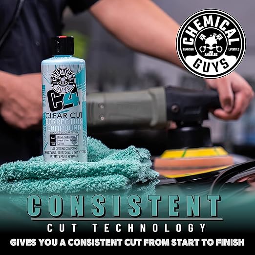Chemical Guys GAP11616 C4 Clear Cut Correction Compound (Paint Correction - Fixes Scratches, Swirls & Holograms), 16 oz.