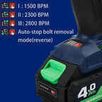 Zeite 18V Cordless Impact Wrench Kit,High Torque 1/2" Brushless Impact Gun,Max Torque 885 Ft-lbs(1200Nm),4 Torque Mode,Variable Speed,4 x Sockets,1 x 4.0Ah Battery,Carry Case,Ideal for Car Truck Home