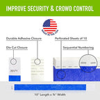 1,000 WristCo Marine Blue Tyvek Wristbands for Events - Comfortable Tear Resistant Paper Bracelets ID Wrist Bands for Concerts Festivals Admission Party Identification