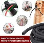 Black Braided Cable Management Sleeves Wire Loom Tubing Cord Protector Self-Wrapping (1/4"-18Feet)