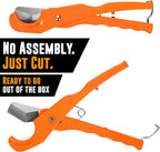 Mutt Tools Professional PEX Cutter Tool - 1/8” to 1” Heavy Duty Pipe and Tubing Cutter for Plumbing - Cuts PEX, PVC, CPVC, Plastic Pipe and Rubber Hose - Precision Plumbing Tool Kit Essential