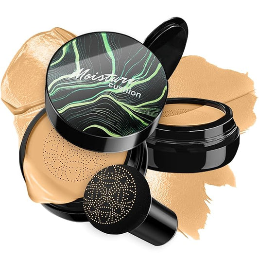 Mushroom Head Air Cushion CC Cream BB Cream Foundation Makeup Moisturizing CC Cream Liquid Foundation, Concealer Lasting Makeup Foundation Even Skin Tone Makeup Base Primer (#05 Wheat)-VeraVaultWomen