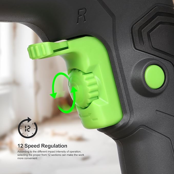 GALAX PRO 4.5Amp 0-3000RPM Corded Hammer Drill, 5pcs Bit, Hammer and Drill 2 Functions in 1 with 12 Variable Speed, 1/2 Inch Keyed Metal Chuck, 360°Rotating Handle