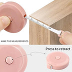 Tape Measure, Measuring Tape for Body Measurements Retractable,Fabric Sewing Tailor Cloth Knitting Craft Weight Loss Measurements Dual Sided 4 Pack (White)