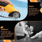 Electric Box Cutter, Portable Cordless Electric Rotary Scissors for Cardboard Carpet Leather, Rechargeable Heavy Duty Shears with LED Light, Safety Lock, Blade, Box - 4V, 2000mAh, Type-C