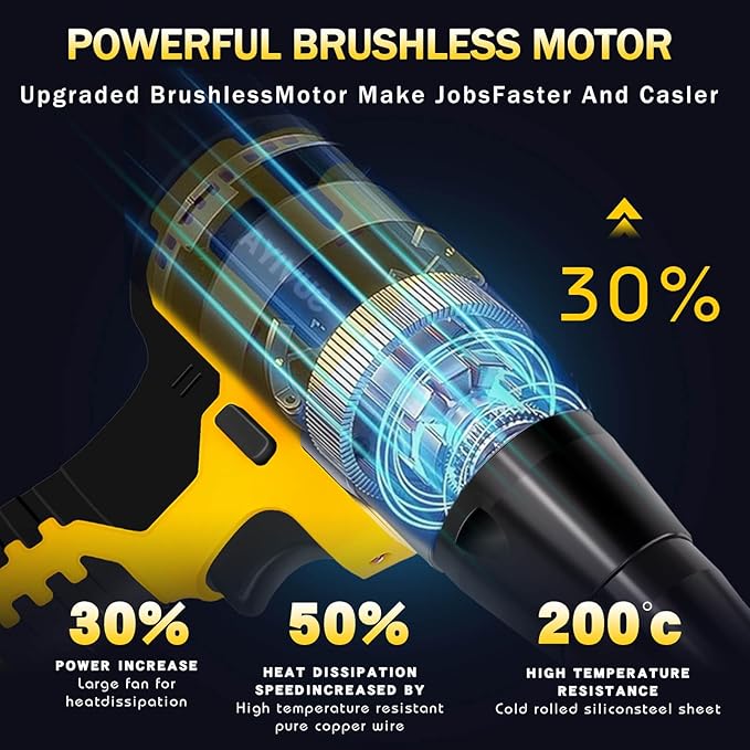 SUVIYA Cordless Rivet Gun Compatible with Dewalt 20V Max Battery(No Battery), Electric Rivet Gun Kit with a kitbox, Brushless Blind Riveter Tool Kit for 1/8", 5/32", 3/16" Rivets
