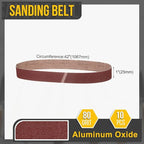 1 x 42 Inch Sanding Belt, 10 Pcs 80 Grit Knife Sharpener Belts Work Sharpening for Belt Sander Knife Carving Tool Metal Working