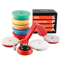 SPTA Drill polishing kit, 11Pcs 3-Inch Buffing Polishing Pads, Car Foam Drill Buffing Pad, Polishing Pads Kit, Car Buffer Polisher Kit Drill Buffing Kit for Car Polishing, Waxing, Sealing Glaze