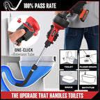 POPULO 16.5FT Toilet Snake Auger, Auto Feed Upgraded Drain Snake, Plumbing Toilet Hair Drain Clog Remover with Extension Tube for Toilet, Shower, Bathtub, Kitchen, Sink