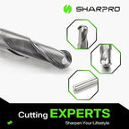 Carbide Ball Nose End Mill 2 Flute 4mm SHK. 4mm Cutting Dia. 3D Carving, High-Speed and Deep Cutting, AlCrN Coated, Apply for Alloy Steel, Stainless Steel and Various Cast Iron.