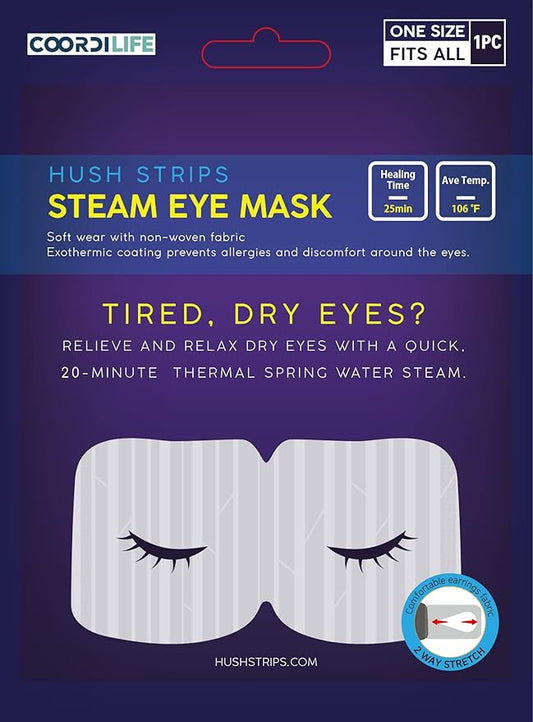 (6 Pack) Disposable Steam Eye Mask - Warm, Relaxing, Self Heating, Comfortable - Skincare Solution for Puffiness, Sleeping, Dry Eyes, Dark Circles, Travel - Spa Gift-VeraVaultWomen