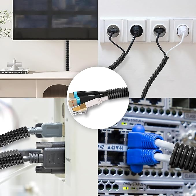 60 FT Wire Loom 3/4 Inch, Split Wire Loom Tubing Wire Conduit, Wire Protector Tubing – Black