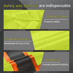 BeautyWill Custom Safety Vest Customized Logo Class 2 High Visibility Reflective Vest with Pockets Construction workwear