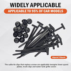 120 PCS Nylon Universal Cable Tie Buckle, Heavy Duty Self-Locking Zip Ties Holder with Pin & Button Design, UV Resistant Zipties for Car Daily Auto Fixing, Car nylon Zip Ties.