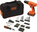 BLACK+DECKER 20V MAX* POWERCONNECT Cordless Drill Kit + 100 pc. Kit (BDC120VA100), Orange