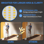 14400LM LED Work Light, 120W Flood Light with 16FT Cord & Switch, Portable Worklight with Stand, 5000K IP66 Waterproof Construction Lighting for Job Site Repairing Workshop Garage