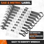 80PCS Modular Wrench Organizer Wrench Holder - Wrench Tool Organizers for Tool Drawer Storage, Wrench Storage Set with Metric & SAE Label, Wrench Rack Tool Gift for Professional Mechanics,Transparent