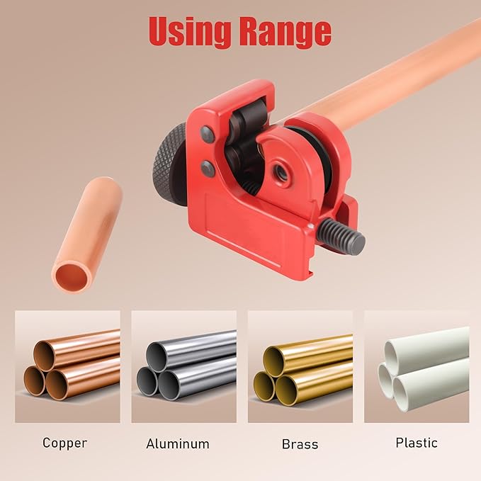 2 Pack Tubing Cutter, 1/8-inch to 5/8-inch Tube Cutter for Copper, Brass, Aluminum PVC Pipe Plumbing