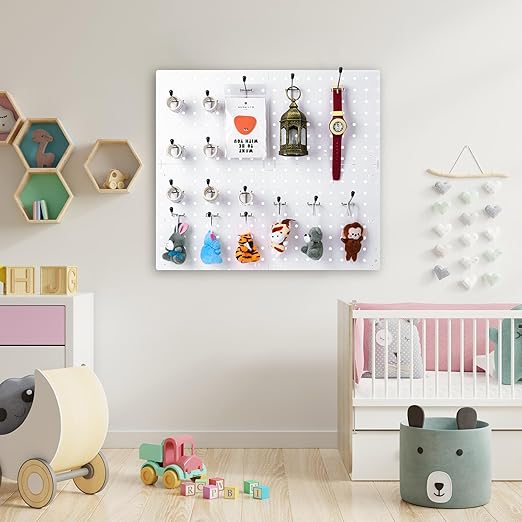 Tatuo 200 Pcs Pegboard Hooks Galvanized Metal Pegs with Rubber Tip Fit 1/4" 1/8" for Garage Store Wall Tool Organization Display(2 Inch)