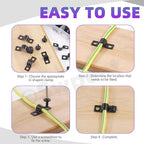 Swpeet 25Pcs 5mm Two Hole U Bracket Clamp with 50Pcs Self-tapping Screws Kit, U-Clamps, Metal Pipe Clamps, Pipe Strap Clamps, Conduit Clamps, Tension Clips for Fixing Pipe or Cable