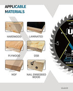 5-1/2-Inch 40-Tooth Circular Saw Blade with 10 mm Arbor, Ultra Finish Wood Cutting, Carbide Tip, Thin Kerf, for Plywood, MDF, OSB, Laminated, 2 Pack