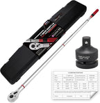 1 Inch Torque Wrench, 24 Tooth Torque Wrench 1'' Drive 200-1000FT.LB/271-1356.7N.M with a Solid Storage Case