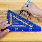 7.5" Magnetic Rafter Square with Jig Block - Multi-Angle Measuring Tool (90° & 180°) for Precise Carpentry & Flatwork(Red) (Black)