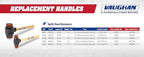 VAUGHAN Split Head Hammer, Quickly Change Face And Handle, Shock Transfer, SH275, VN58722