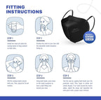 BNX KN95 Face Masks Made in USA (Adult Large, Adult Medium, Kids Small) (Earloop) (Model: E95/E95M/E95S)