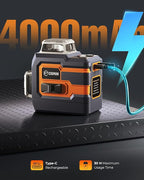 3x360° Laser Level with Remote&APP Control, CIGMAN Green Self Leveling Cross Line Laser for Construction and Picture Hanging, 3D Vertical/Horizontal Line, Magnetic Rotating Stand Included, CM-S01